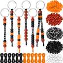 Landical 564 Pcs Basketball Keychain Making Kit DIY Basketball Bead Key Chain Set Craft Adjustable Sport Letter Bead Sport Theme Party Favor Gift Accessory Holiday Decoration for Adult(Vintage Color)