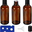 100ML Roller Bottles for Essential Oil, 4 Pack Empty Amber Glass Roller Bottle for Perfume Oil, Roll on Bottles with Stainless Steel Roller Balls, Opener, Funnel and Dropper for Aromatherapy, Massage