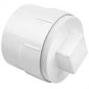 6" PVC Sewer Cleanout Cap, DWV Sewer Cleanout Cap Adapter with Plug for Drainage Pipe Fitting