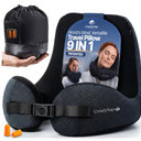 ComfyNap Versatile Travel Neck Pillow for Airplane [Patented], 9 Positions in 3 Techniques, Plane Pillow with Pure Memory Foam, Travel Pillow with HeadRest Flight Sleep, Travel Essential