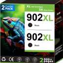 902XL Black Ink Cartridges Compatible With HP 902 Black Ink (2 Pack) Compatible with HP OfficeJet Pro 6968 6978 6950 6958 6979 6962 6956 6960 6970 6975 Printer High Yield Updated with V19.8.1 Chip
