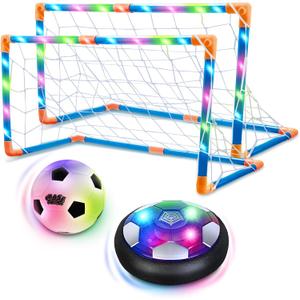 Hover Soccer Ball Set - Light-Up Indoor Soccer Ball & Glowing Goals for Kids Age 3-12, Perfect Xmas & Birthday Gift