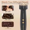 24K Gold Thermal Brush, Blowout Long Lasting Look Curling Brush, 30s Fast Heated Round Brushes 1.5" Makes Hair Smoother Get Natural Curls, 5 Temp Settings, Universal Voltage for Travel, Easy to Use