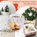 3 x Velvet Christmas Bows, Small Vintage Velvet Twist Tie Bows for Tree Wreath Craft Decoration, Khaki, 24 Pcs