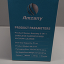 Amzany Mattress Vacuum Cleaner - 5-in-1 Cordless Bed Vacuum Cleaner, Powered by UV-C Light & Ultrasonic Technology, 16Kpa Strong Suction,Low Noise,Suitable for Dust, Pet Hair, Etc. (White)