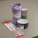 Blender Bottle, Collapsible Straw, Muffin Cup Paper, Bowl Pan for Cooking, Kitchen Set 4 Pack