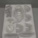 GURUDAR Glass Teapot Set, 40OZ/1200ml Stovetop Safe Glass Tea Kettle with Removable Infuser & Tea Warmer, Tea Cups and Saucers Set of 4, Blooming Tea & Loose Leaf Tea Maker Set for Women