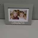 Juvale 4x6 and 5x7 Cousins Picture Frame, Cousins Word Attachment, White Beveled Mat (9x0.5x7.1 In, Gray)