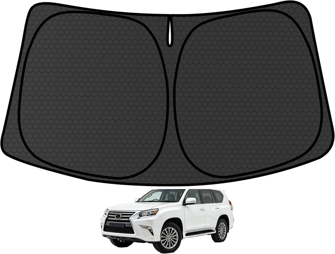 GX400 GX460 GX470 Customized Windshield Sun Shade for 2002-2023 2024 GX460 Front Window Sunshade Visor Protector Foldable Blocks UV Rays Keep Car Cooler Accessories