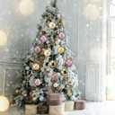 Syhood 12 Pcs 4 Inch Large Valentine Ball Ornament Christmas Tree Decoration Plastic Ornament Set Hanging Xmas Tree Ball for Xmas Holiday Wedding Party(Rose Gold,Gold)