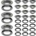 CRAFTMEMORE 5/8" (16MM) Hole 50 Sets Grommets Eyelets with Washers for Leather, Tarp, Canvas (Gunmetal)