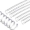 PATIKIL 10mm(3/8") Plastic Spiral Binding Coils, 20 Pcs Binding Spirals 50 Sheet Capacity 4:1 Pitch Binding Spirals for Binding Paper Sheets, Transparent