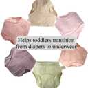 Baby Training Underpants, Soft Cotton Muslin Absorbent Potty Training Underwear for Baby Girls, 1T