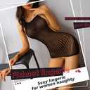 Famstar Sexy Lingerie for Women Naughty Fishnet Lingerie Crotchless Set Bodysuit Teddy Erotic Sheer Mesh Outfits