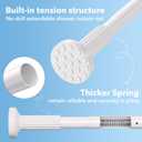Tension Curtain Rod No Drilling 51168In(14Ft), Extra Long Curtain Rod for Windows Outdoor Patio, Adjustable Heavy Duty Tension Rod Shower Curtain Rod for Bathroom Renter Friendly, Never Rust, White