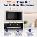27 in. Microwave Trim Kit GMTK2768AF for Gallery Microwave Model GMBS3068AF | Trim Kit for Built in Microwave Oven Stainless Steel, Built in Microwave with Trim Kit, Universal Microwave Trim Kit