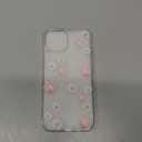 Unov for iPhone 15 Case, Clear with Design, Slim Fit Good Grip, Embossed Phone Case, Shockproof Protective Cover, Raised Camera Protection, Soft TPU, Daisy Blooms