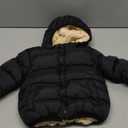 Kimjun Toddler Baby Hooded Puffer Jacket Boys Girls Kids Thicken Warm Winter Coat Fleece Outerwear Black 80