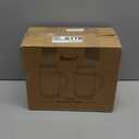 2 PACK Glass Pitcher with Lid, 68 oz/ 2 Liter Classic Vertical Stripes Water Pitcher with Handle,Glass Water Carafe for Cold Brew, Coffee, Lemonade, Iced Sun Tea,Beverage,Heat Resistant