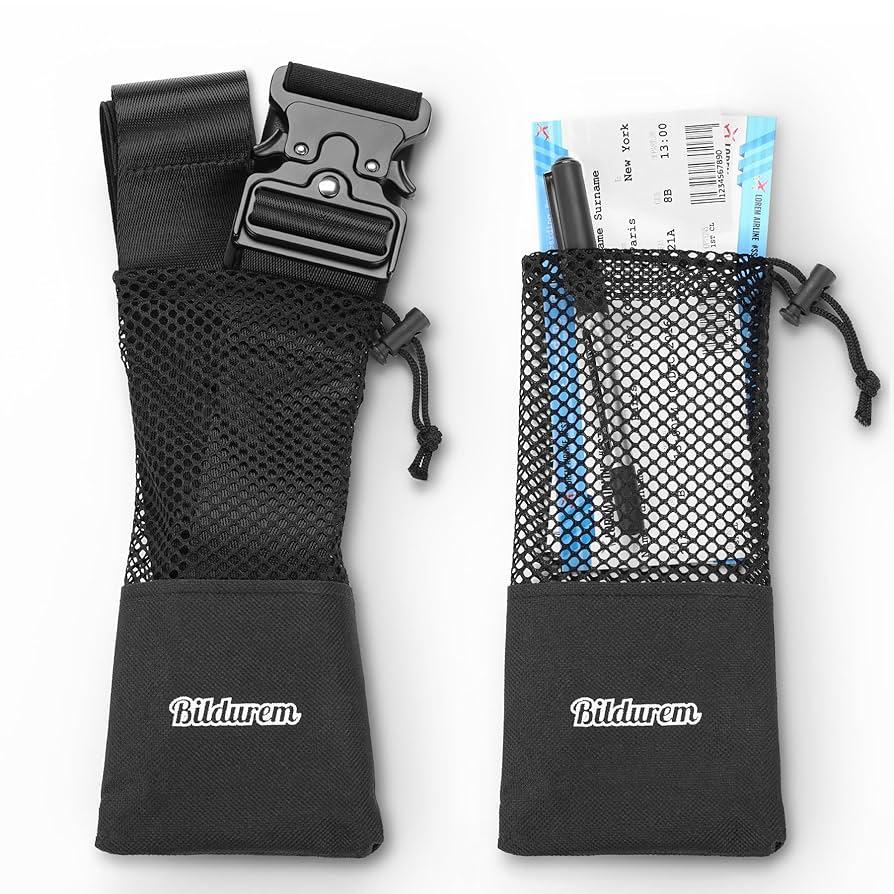 Travel Belt for Luggage Over Handle - Heavy-Duty Adjustable Luaggage Strap for Add a Bag to Carry On Suitcase - Hands-Free for Airport Trip(Storage Bag Included)