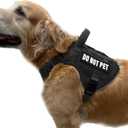 Tactical Dog Harness for Medium and Large Breeds, Air Dog Vest No Pull with Reflective Do Not Pet Patches, Breathable Dog Molle Vests for Training Walking Hunting Black, Large