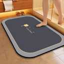 3 x Bath Mat Bathroom Shower Floor Mat Rug, Diatomite Super Absorbent Shower Mat Non-Slip Quick Drying Easy to Clean, Suitable for Bathroom Bathtub Kitchen Door Floor Mat, M (50*80cm(19.7*31.5in) (1'8" x 2'8" (Rectangular))