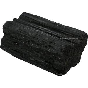 Amazing Gemstone Black Tourmaline Crystal - 1 Piece of 100-200 Grams Black Tourmaline Stone - Very High Grade Crystals Rough Raw for Protection, Good Vibes Turmalina Negra Piedra Originales