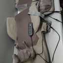 Shiatsu Massage Cushion for Neck and Back with Heat - 4D Kneading, Vibration for Relief Muscle Tension, Dual-Neck Design, Adjustable Intensity and Height for Office Chair, Home Use, Navy Blue