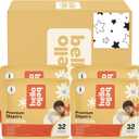 Hello Bello Diapers, Size 1 (8-12 lbs) Superstars - 128 Count Value Pack of Premium Disposable Baby Diapers, Hypoallergenic with Soft, Cloth-Like Feel