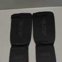 MMA Shin Pads for Muay Thai and Kickboxing, Protective Shin Guards with Instep Guard for Sparring and Training, for Adults, Kids, and Youth (All Black)