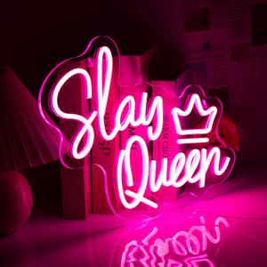 Slay Queen Neon SignLed Neon LightNeon Signs For Bedroom Wall DecorGame Room DecorBirthday Gifts for GirlGamer GiftsGift For Valentines Christmas