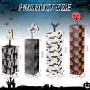 Yerliker 4 Pcs Halloween Wooden Tiered Tray Decor Set Halloween Wood Table Centerpieces Signs Pumpkin Ghost Blocks Signs for Rustic Farmhouse Home Mantle Office Mantel Shelf Desk Decor