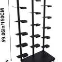 lesolar Commercial Clothing Store Shoe Rack Display Rack, Shoe Organizer Stand,Retail Boutique Shoes Display Shelf Metal Sneaker Shelf Large Free-Standing Shoe Shelf for Home Store, Black, 23.6x13.8x61 inches