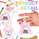 36 Pcs Back to School Mini Plush Animals First Day of School Stuffed Animal Keychains Bulk Small Plush Keychains with Pencil and Sign for Gift Party Favors Supplies Filler