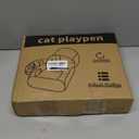 Portable Cat Playpen with Tunnel, 3 in 1 Foldable Puppy Play Pen, Waterproof Bottom, Enclosed 2-Room Separable Pet Tent for Indoor/Outdoor, Multi-Purpose Enclosure Crate Cage for Kitten Dog Rabbit