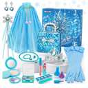 Frozen Makeup & Dress Up Toys for Girls Ages 3 4 5 6 Kids Makeup Kit Princess Real Make up Pretend Play Toy Halloween Costumes Nail Polish Set Birthday Gifts for Girls Toddlers 3-5 4-7 6-8 Year Old
