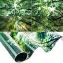 Amylove 4 Pcs Fluorescent Light Covers Classroom Ceiling Panels Light Filters with Backlit Film Material for Office School, 4 x 2 Feet (Green,Forest)