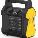 Buyplus Outdoor Heater, 1500W Patio Heater for Garage, Portable Electric Space Heaters with Overheat Tip-Over Protection, PTC Ceramic Space Heaters for Garage, Greenhouse, Indoor Outdoor Use, Yellow