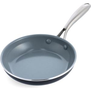 GreenPan Swift Healthy Ceramic Nonstick, 8" Frying Pan Skillet, Stainless Steel Handle, PFASFree, Dishwasher Safe, Oven Safe, Black