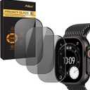 Ailun for Apple Watch Ultra 3/Ultra 2/Ultra Privacy Screen Protector [49mm], Tempered Glass Film, Anti-Scratch, High Definition, Touch Sensitive[1 Pack][Black] (Dark)