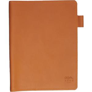 ROVA Full Grain Leather Notebook Journal Cover - Hand Crafted in the USA - Fits Moleskine XL (9.75" x 7.5") - Lay Flat Design with Pen Loop - Whiskey