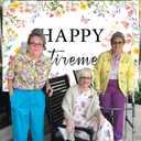 Wildflower Themed Happy Retirement Backdrop Floral Retirement Party Decorations Flowers Congrats Retire Background Banner for The Aged Women Retirements Party Supplies 5x3ft