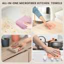 Thicker Microfiber Cleaning Cloth,9Pack-10 x10 Ultra Soft Absorbent Quick Drying Lint Free Rags&Towels,Scratch Free Reusable Washable Dish Cloths Set for Kitchen,Windows,Home(3tan,3lavender,3coral)