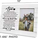 Son Gift Picture Plaque Décor, The Proudest Moment for Me is Telling Others that You are My Son, Picture Framed Gift Wood Plaque Sign, Dad to Sons Gifts, Sons Gifts for Birthday Graduation or Wedding
