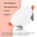 Awclub 7.3-Inch Spring Mount Ceiling Cover Plates, Recessed Light Trim Wall, Downlight Hole Cap Decorative Panel with Buckle Fit 5-6.9inch Round Hole Ceiling Openings, White 1 Pack