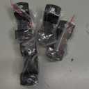 1x1" Square Tube Strap Clamp, Powder Coated Black, bracket clamp U-type - 4-Pack