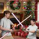 Lorsaberus Light Saber for Dueling 2 Packs Light Sabers for Kids with 12 RGB Colors 4 Sound Fonts Metal Hilt 2 in 1 Real Light Sabers Toys for Adult Christmas/Halloween Cosplay/Birthday Gifts, 30.71in/pack