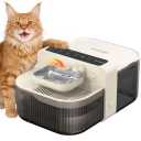 Filterless Cat Water Fountain with Wastewater Separation, 3.5L Stainless Steel