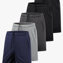 5 Pack Men's Athletic Gym Shorts with Pockets Quick Dry Activewear Workout Running Shorts for Men, Large