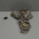 Wiggy Mermaid Old Man Wig Beard for Adult Men Long Gray Wizard Beard and Wig Set Santa Claus with Fake Beard+Cap for Halloween Carnival Christmas Party Costume (Silver Grey-13inch)